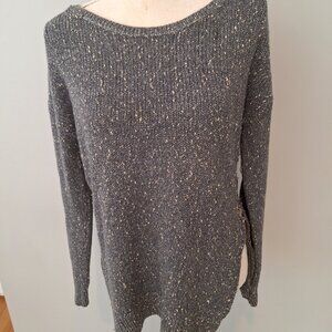 Banana Republic Wide Neck Gray Heathered Sweater